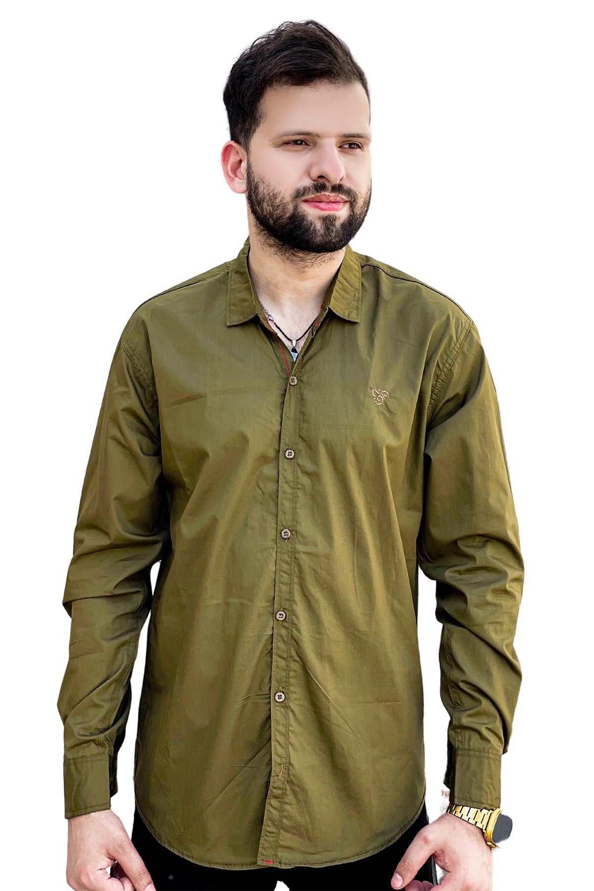 Plain cotton full sleeve shirt