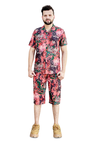 Printed LV cotton short and shirt tracksuit premium quality cotton