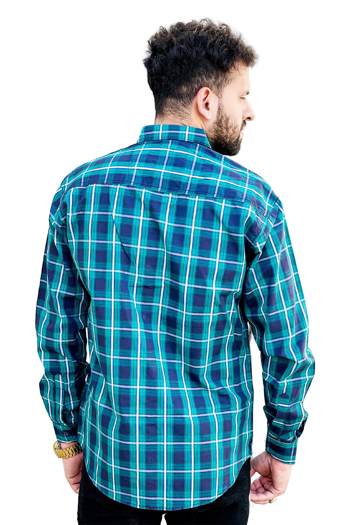 Check cotton full sleeve shirt