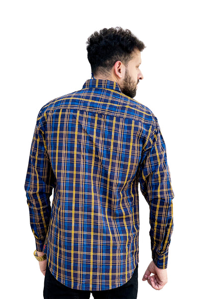 Check cotton full sleeve shirt