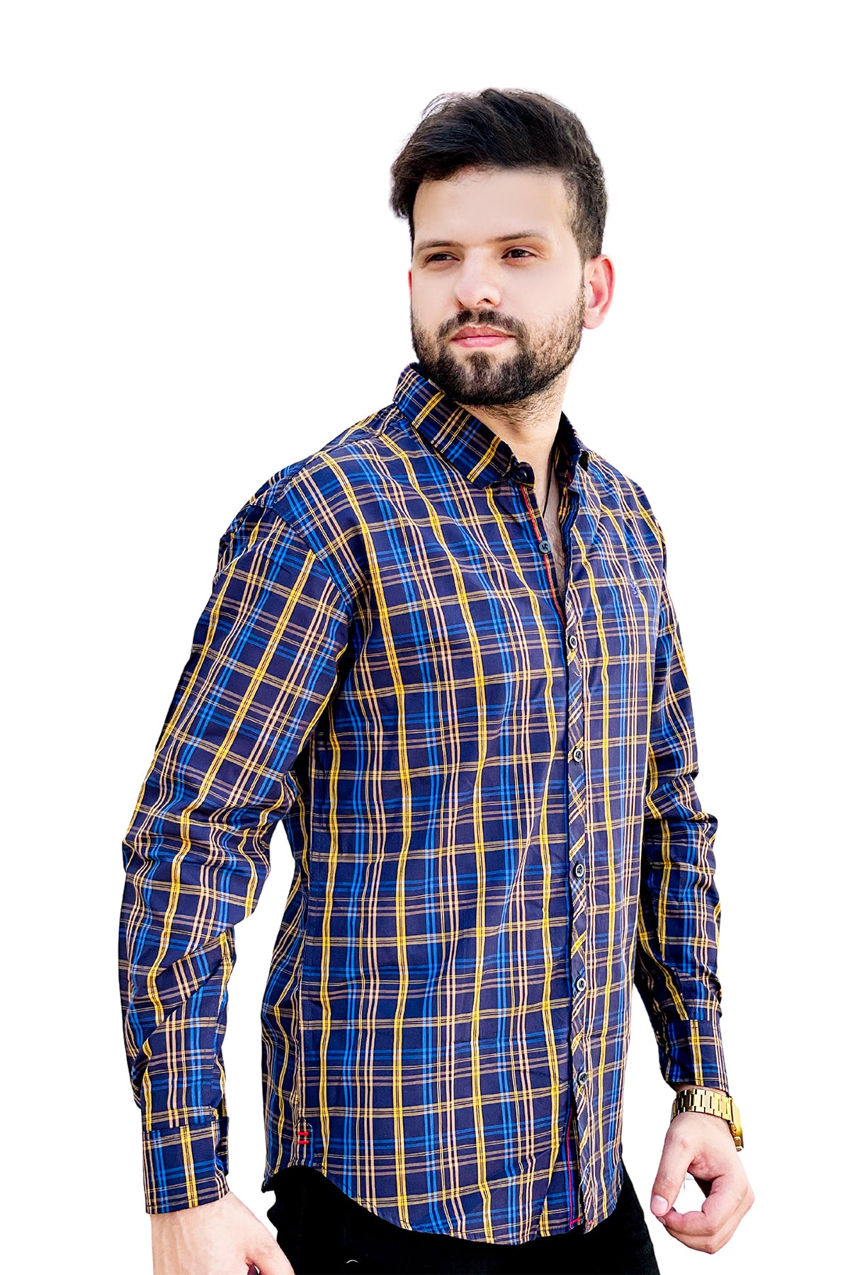 Check cotton full sleeve shirt