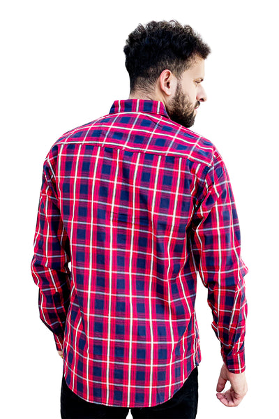 Check cotton full sleeve shirt