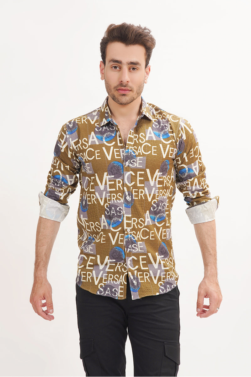 Versace Text & Emboss Shirt